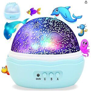 Colorful Undersea World, McWorks Baby Projector Rotating Night Light